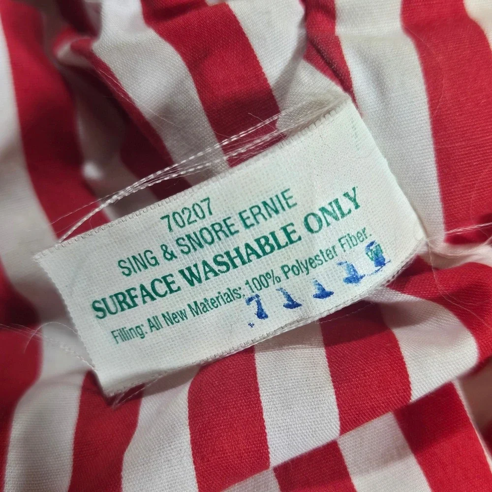 Sesame‎ Street Sing & Snore Ernie Talking Plush Pajamas Sleep WORKS Vintage 1996